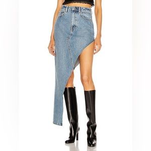 ALEXANDER WANG asymmetric denim skirt